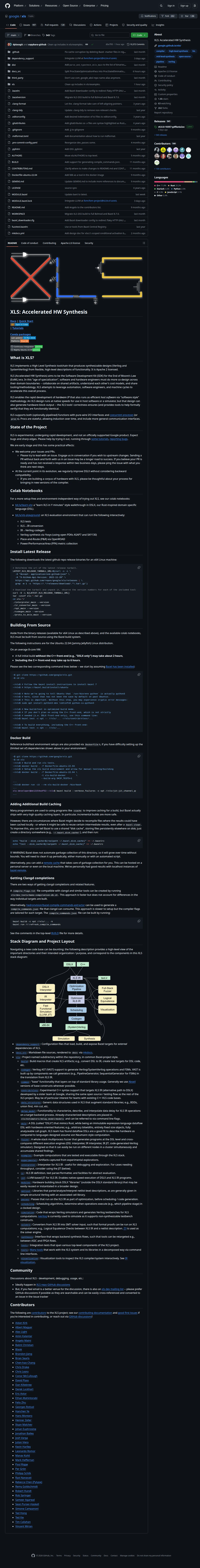 Google XLS GitHub README